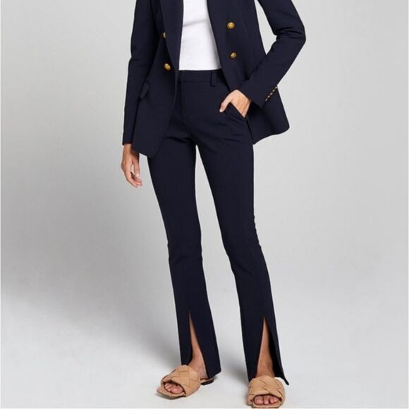 A.L.C Conway Front Slit Pants Navy - Picture 1 of 13